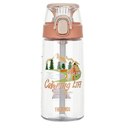 膳魔师儿童水杯夏季儿童吸管杯便携带包装微暇小黄鸭卡通水壶学生