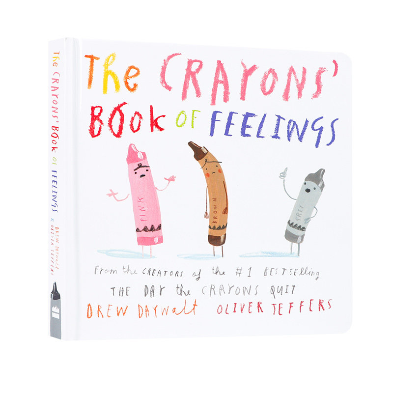 英文原版进口THE CRAYONS' BOOK OF FEELINGS蜡笔小新的感情书 低幼儿童英语启蒙认知绘本宝宝撕不烂纸板书亲子互动共读早教书