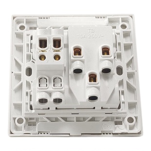 藤本开关插座86暗装 两位开关带二三插座 家用二开单控5孔电源插