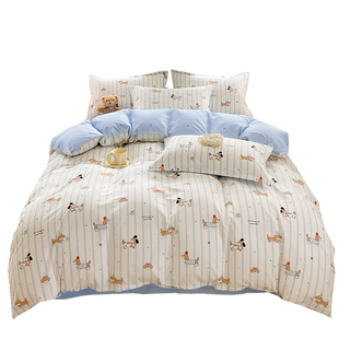 全棉被套单件100%新疆纯棉180x200x230被罩学生宿舍1.5米三四件套