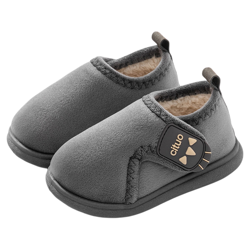 儿童棉拖鞋2025秋冬新款加绒包跟男童室内鞋宝宝鞋子女童居家棉鞋