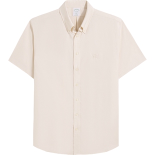 Brooks Brothers/布克兄弟男士春夏新品牛津纺短袖衬衫