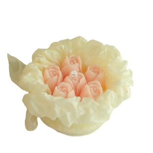 浪漫花束手工香薰蛋糕玫瑰花朵蜡烛礼盒伴手礼品生日礼物装饰摆件