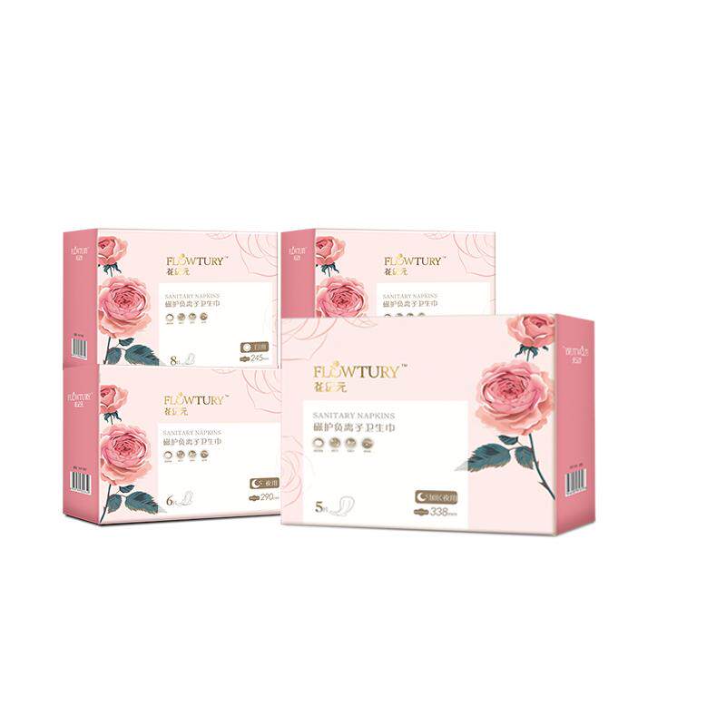 加长夜用卫生巾花纪元3秒瞬吸