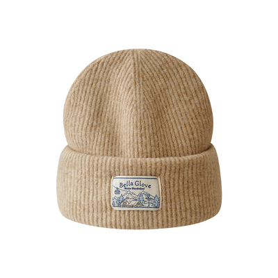 Himade大头围显脸小宽松毛线帽子