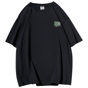 260g重磅白色T恤男款夏季新品日系纯棉半袖男生宽松休闲体恤上衣