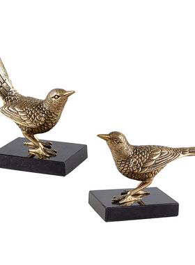 Harbor House美式家居客厅玄关桌面饰品北美林雀摆件Towhee