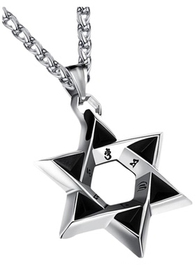 男士霸气风韩版六字真言钛钢吊坠