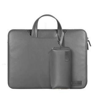 手提电脑包女高级感Pro14寸可挂行李箱2022新款15点6内胆包男适用苹果Macbookair13.3寸16通勤皮质保护套