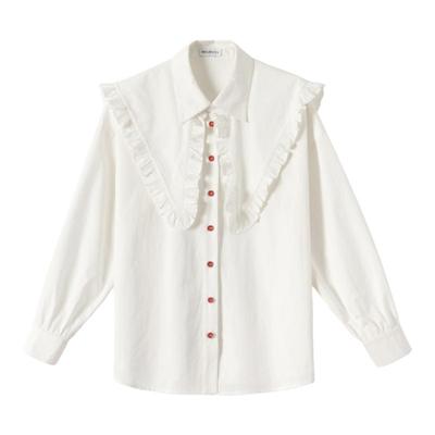 whyberry定制花边领可拆卸领衬衫