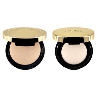 【干湿两用定妆粉饼套装组合】LauraGeller烘焙+高光粉眼影盘腮红