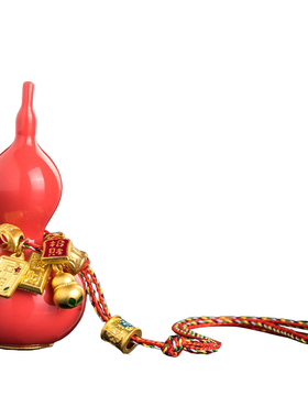 陶瓷七彩葫芦娃招财车载摆件