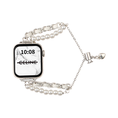 UHADA珍珠间皮小香风手链表带