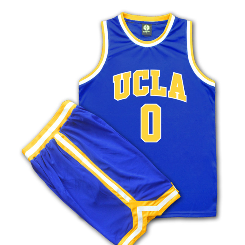 郎佐鲍尔威斯布鲁克球衣篮球队服篮球衣训练服UCLA篮球服套装定制