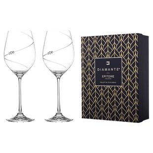 捷克进口水晶玻璃杯家用手工镶钻酒杯高颜值红酒杯高脚杯高档送礼