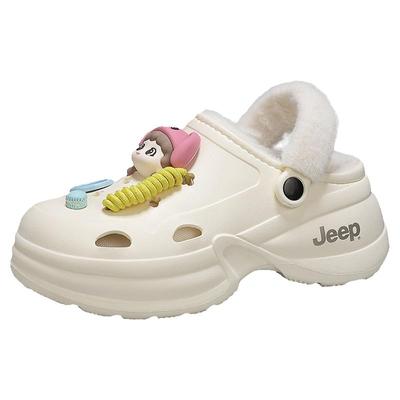【明星同款】JEEP加绒洞洞鞋女款
