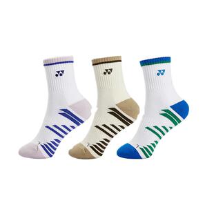 【自营】YONEX尤尼克斯短筒中筒女款运动袜羽球网球棉质吸汗抗菌