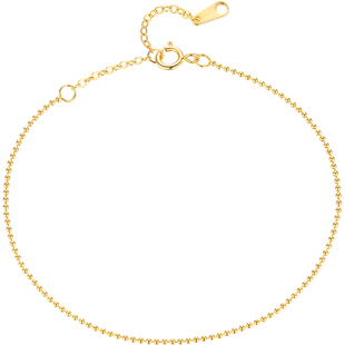 MODIAN摩典S925纯银小金珠豆豆手链女日韩简约夏季新款ins潮手饰