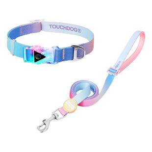 Touchdog它它幻彩狗狗牵引绳夜光遛狗绳狗链中小狗犬135cm不勒脖