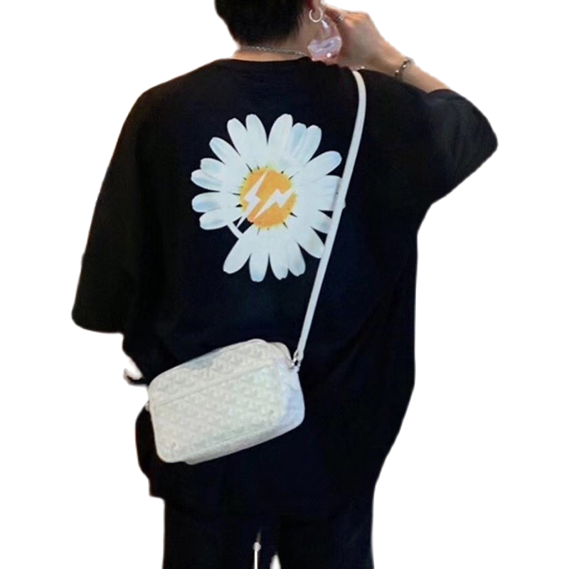 男士短袖T恤潮牌权志龙同款小雏菊夏季情侣潮流ins半袖印花上衣女