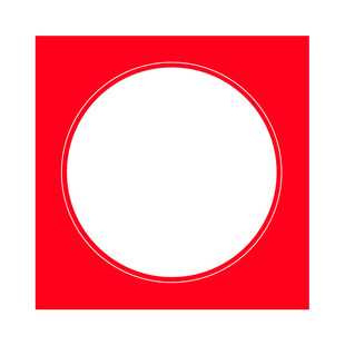 外方内圆圆形卡纸镜面画框美术专用儿童画画纸彩色手工绘画手绘