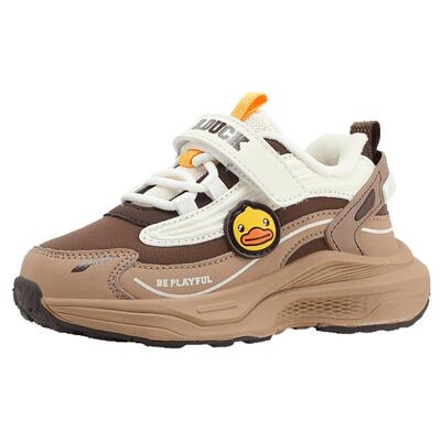 小黄鸭童鞋冬季加绒儿童运动鞋子