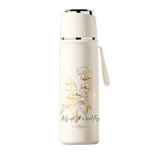 英国Bemega纯钛铃兰花保温杯女士高颜值2025新款钛杯女生男水杯子