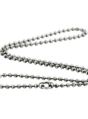 纯银自然做旧男女街头帅酷圆珠链