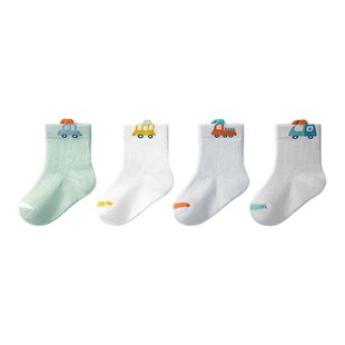 宝宝袜子夏薄款婴儿透气网眼袜儿童夏季薄袜棉袜男童夏天中筒袜子