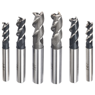 上工粗齿直柄立铣刀粗柄铣刀铣削加工刀具3刃高速钢粗铣刀3-20mm