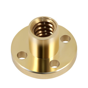 启庞3D打印机配件T8丝杆螺母纹距2mm导程2/8mm梯形丝杆黄铜螺母