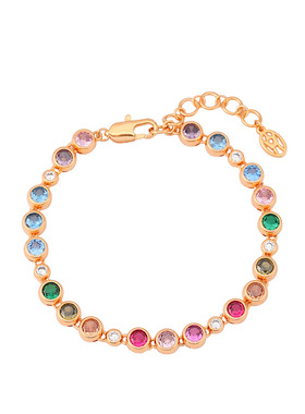 真金电镀多巴胺彩色锆石手链