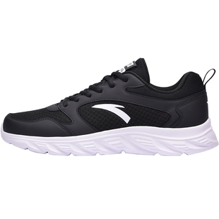 安踏男鞋运动鞋男款2026春季新款皮面防水官方正品轻便休闲跑步鞋