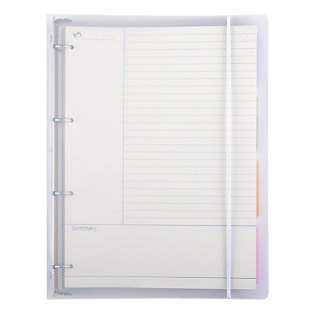 康奈尔笔记本活页本a4思维导图本子b5空白本网格本透明活页夹外壳可拆卸错题本简约大学生考研学习摘抄记事本