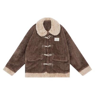 300斤大码女装宽松毛茸茸外套女