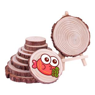 超轻粘土手办底座盲盒人偶脚托固定泡泡玛特底座年轮松木粘土垫片