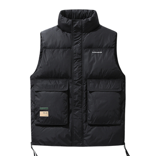 男士羽绒马甲男款冬季2025新款加厚保暖背心坎肩外套大码加肥帅气