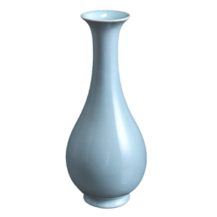 廷怀汝窑陶瓷花瓶玉壶春简约汝瓷花瓶客厅家居摆件新中式复古插花