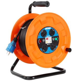 野狼牌YL-S31BS移动电缆盘托线盘卷线器空盘220V50米电源盘拖线板