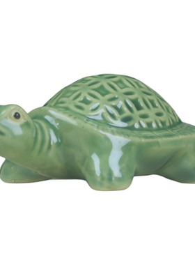 可爱招财陶瓷小乌龟摆件