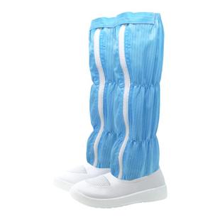 静电鞋加厚软底网面防静电无尘高筒靴洁净车间防尘工作防滑防护鞋