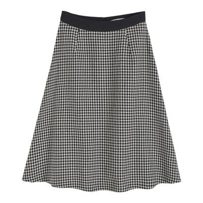 中长款复古风千鸟格百搭半身裙