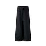 F383 2026美式复古原牛百搭宽松阔腿A字cleanfit牛仔长裤男女ins