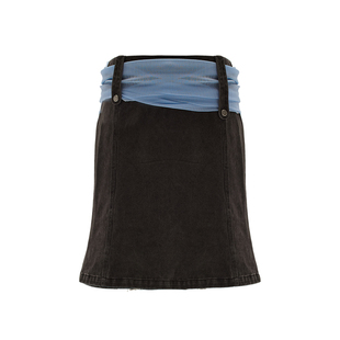 LINY LIBERTY 24SS 复古辣妹水洗牛仔半身裙女低腰鱼尾包臀中裙