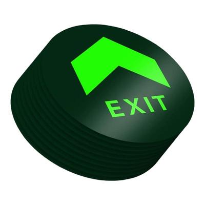 安全出口指示牌地贴圆形自发光贴