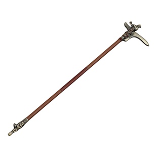 春秋战国冷兵器周边晋国铜戈合金武器摆件微缩长戈金属玩具22CM