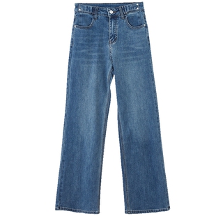 Lavinia官方商场同款春秋牛仔裤高腰直筒休闲烟管裤女裤子Y13K70B