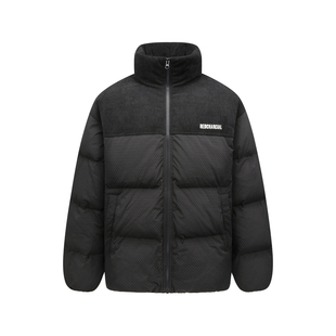 REDCHARCOAL红炭短款立领羽绒服男冬季新款美式保暖外套面包服