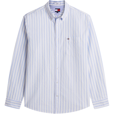 【条纹牛津纺】Tommy26春夏新款男纯棉合身休闲通勤长袖衬衫外套