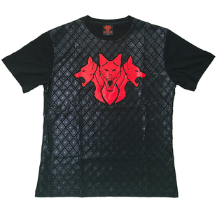 地狱犬防滑服深蹲卧推T恤训练大力士抱石举重专业健身力量举短袖